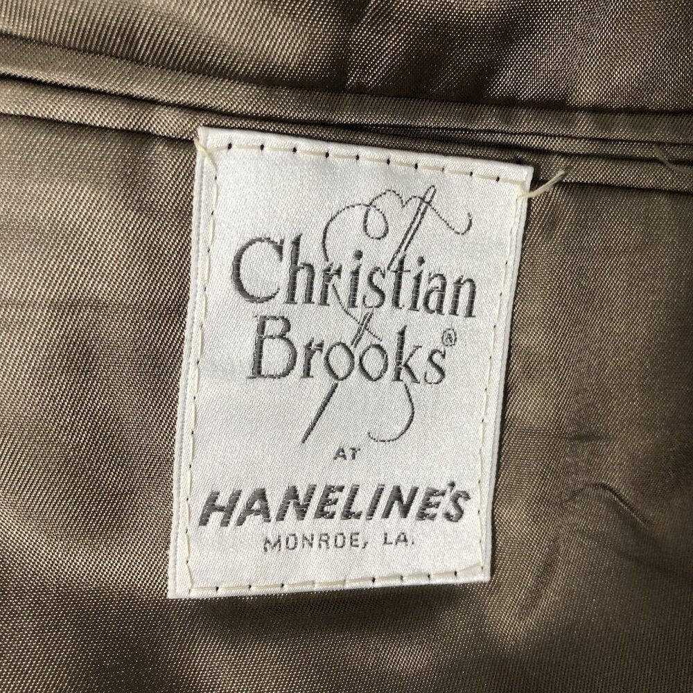 Vintage Christian Brooks Blazer Mens 42 Grey 100% Silk Sport Coat Jacket Career - Picture 3 of 16